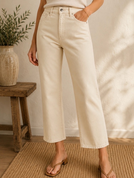 MOTHER Denim - MOTHER The Ditcher Crop Chalk It Up Jeans Size 28